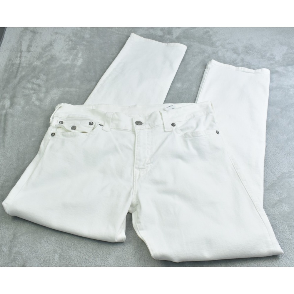 True Religion Ricky Straight Men Jeans 34x34 White Denim Flap Y2k World Tour